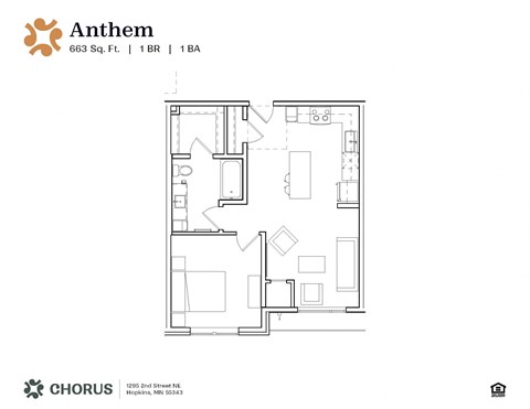 a floor plan of the apartment